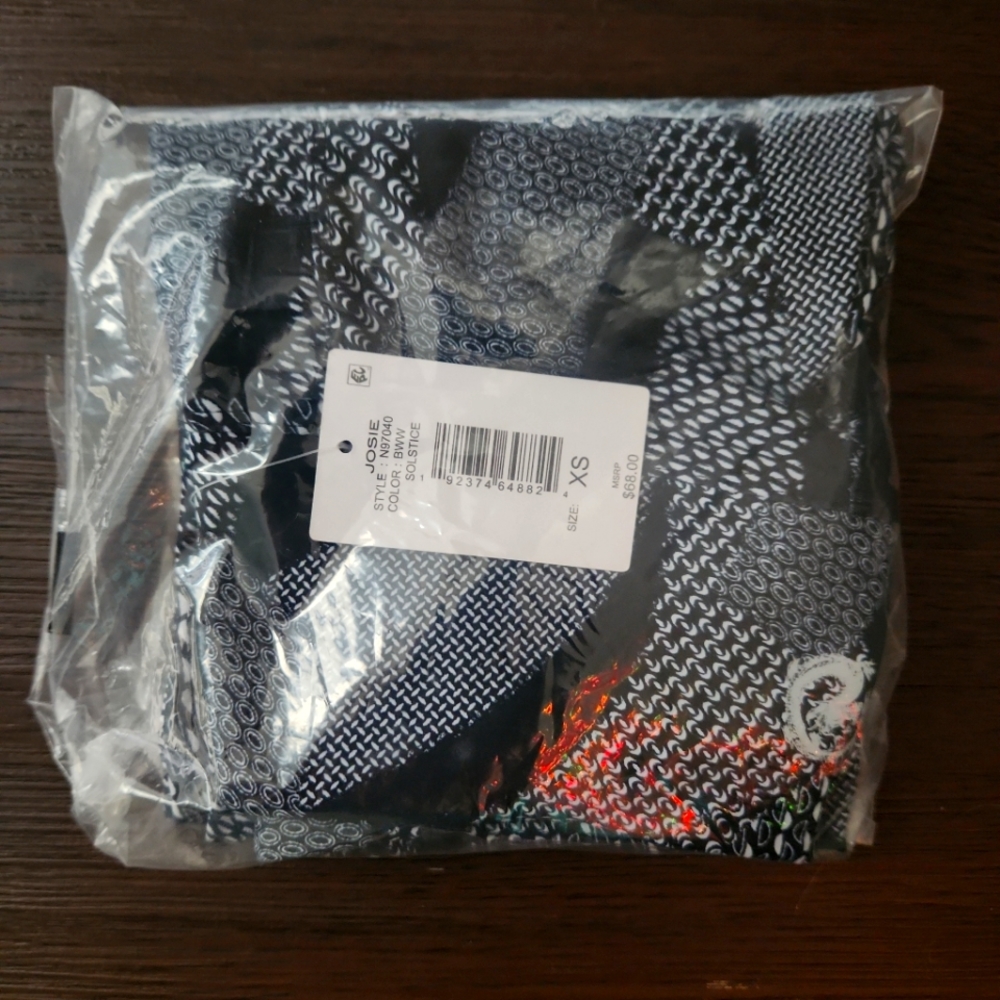 Josie Natori Solstice 7/8 Track Leggings Black/White